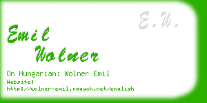 emil wolner business card